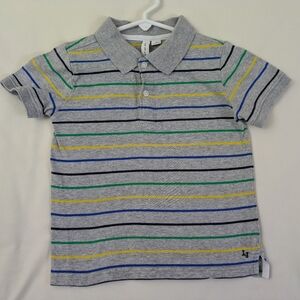 Janie & Jack Gray Stripe Polo ~ sz 4